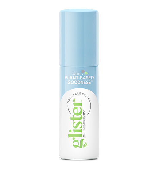 Refrescante bucal en spray de Glister, refresca el aliento al instante, en cualquier momento y en cualquier lugar. 